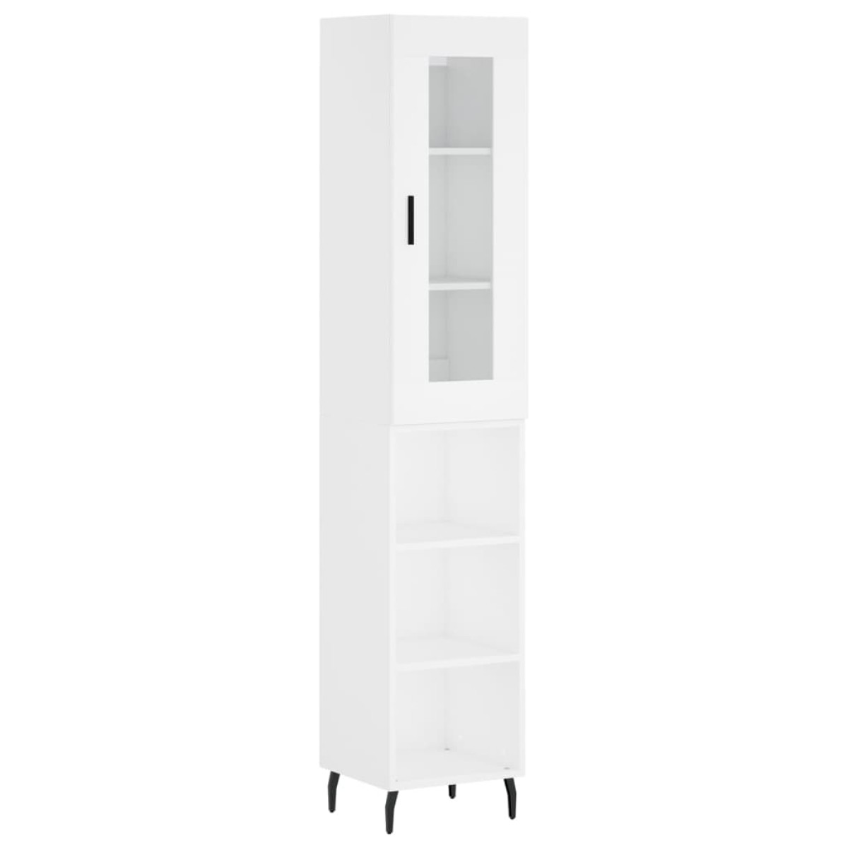 vidaXL Ντουλάπι Λευκός 34,5 x 34 x 180 εκ. από Επεξεργασμένο Ξύλο