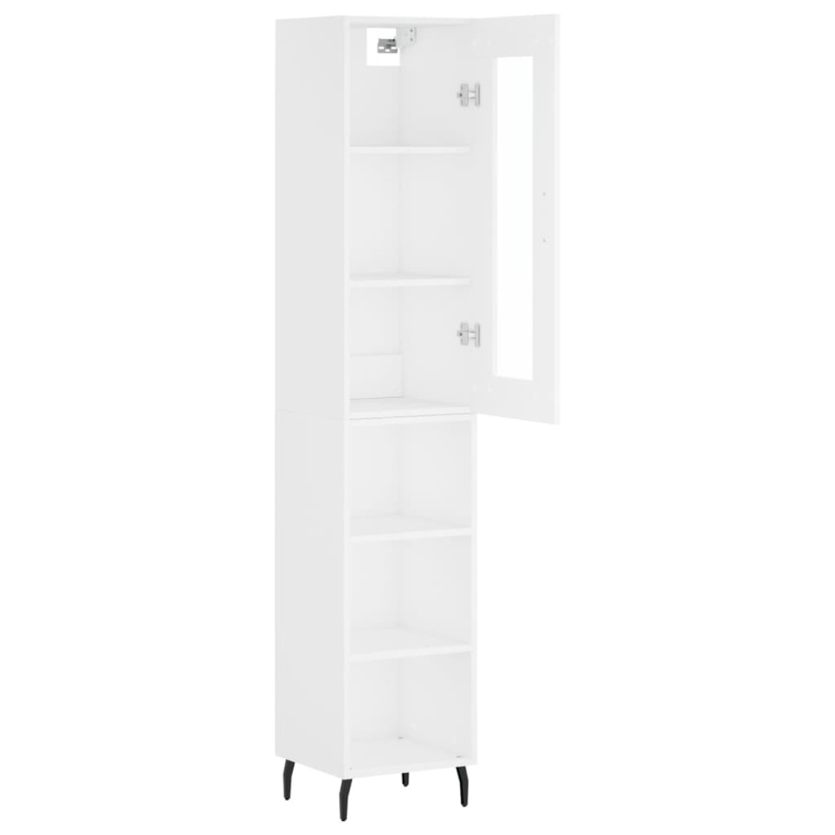 vidaXL Ντουλάπι Λευκός 34,5 x 34 x 180 εκ. από Επεξεργασμένο Ξύλο