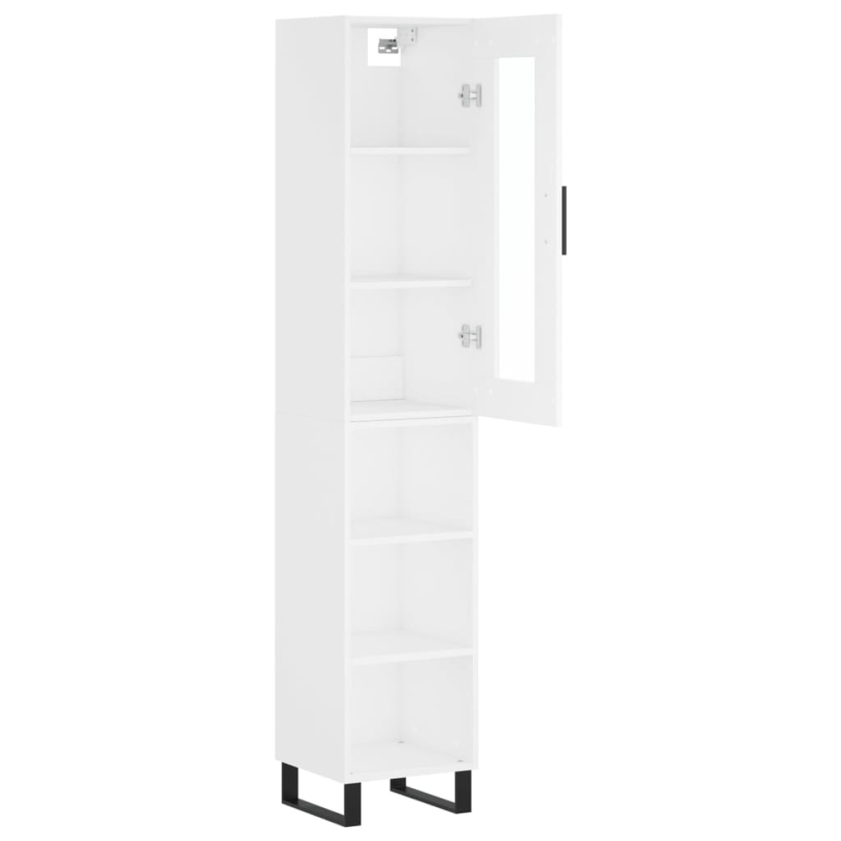 vidaXL Ντουλάπι Λευκός 34,5 x 34 x 180 εκ. από Επεξεργασμένο Ξύλο