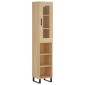 vidaXL Μπουφές Sonoma δρυς 34,5 x 34 x 180 εκ. από Επεξεργασμένο Ξύλο