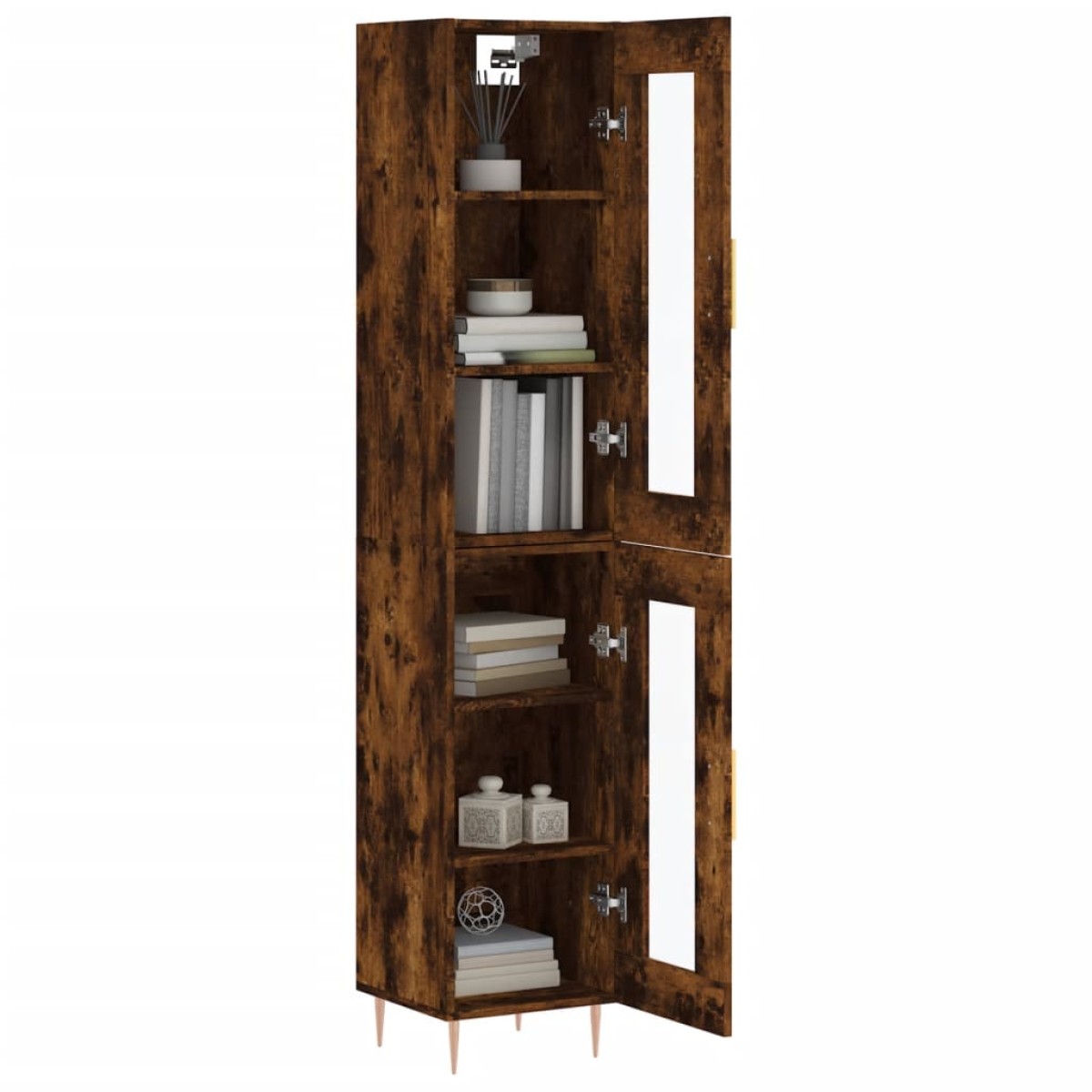 vidaXL Ντουλάπι Καπνιστή δρυς 34,5x34x180 εκ. από Επεξεργασμένο Ξύλο