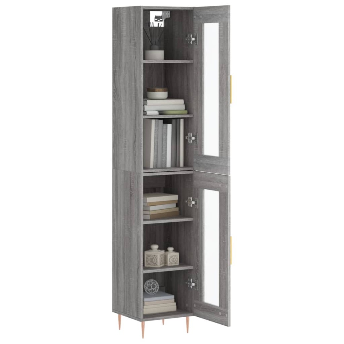 vidaXL Μπουφές Sonoma Γκρι 34,5 x 34 x 180 εκ. από Επεξεργασμένο Ξύλο