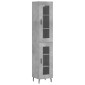 vidaXL Ντουλάπι Γκρι Σκυροδέματος 34,5x34x180 εκ. Επεξεργασμένο Ξύλο