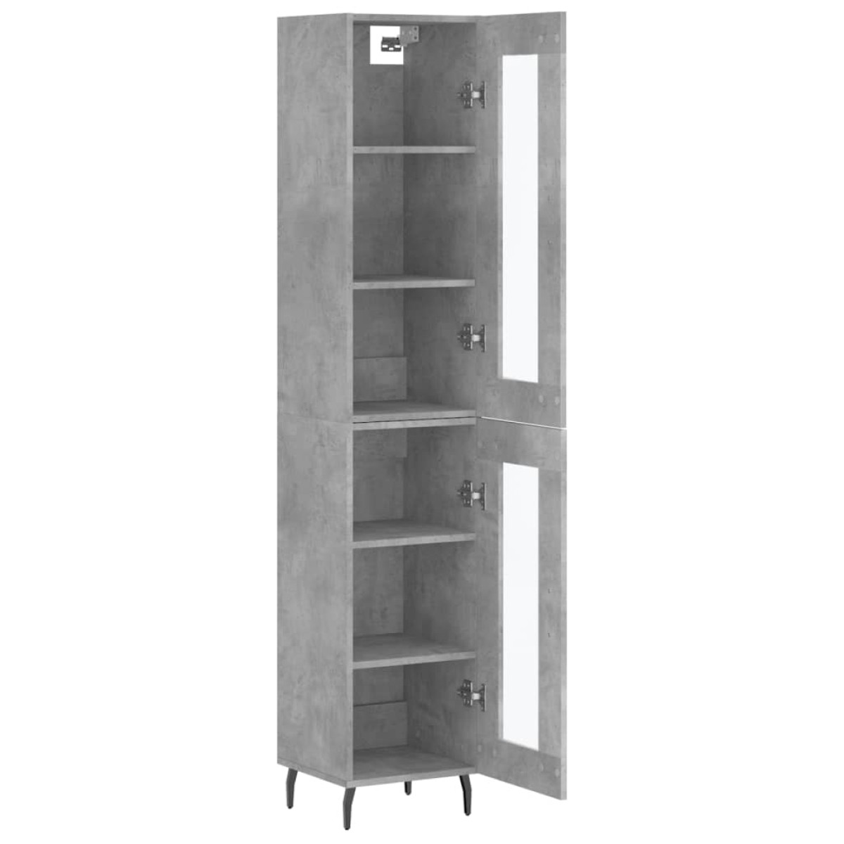 vidaXL Ντουλάπι Γκρι Σκυροδέματος 34,5x34x180 εκ. Επεξεργασμένο Ξύλο