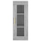 vidaXL Μπουφές Sonoma Γκρι 34,5 x 34 x 180 εκ. από Επεξεργασμένο Ξύλο