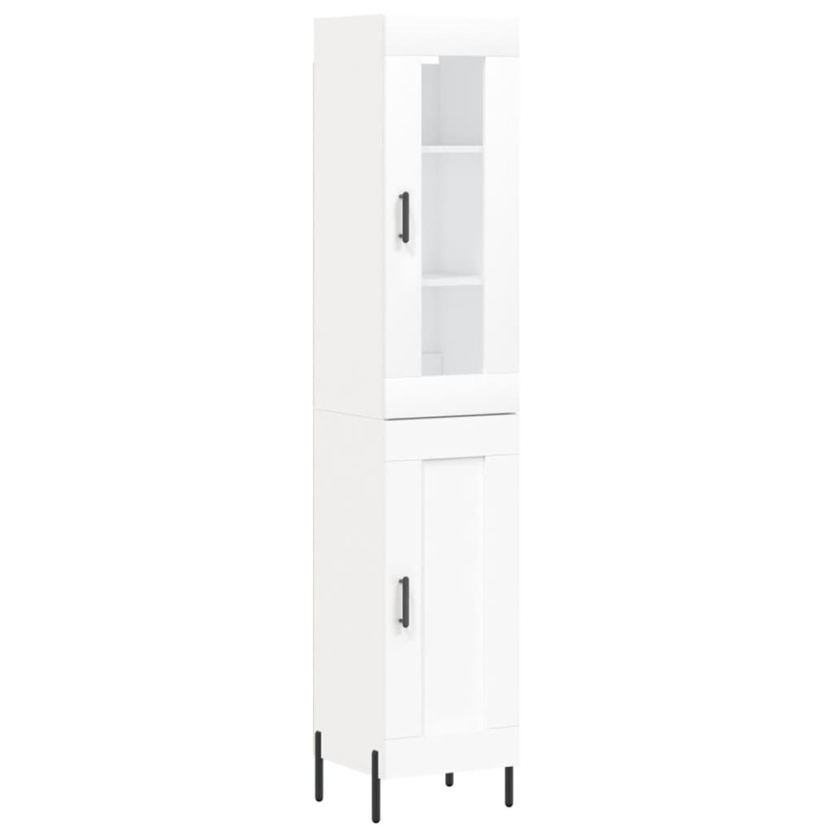 vidaXL Ντουλάπι Λευκός 34,5 x 34 x 180 εκ. από Επεξεργασμένο Ξύλο