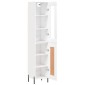 vidaXL Ντουλάπι Λευκός 34,5 x 34 x 180 εκ. από Επεξεργασμένο Ξύλο