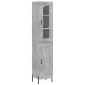 vidaXL Ντουλάπι Γκρι Σκυροδέματος 34,5x34x180 εκ. Επεξεργασμένο Ξύλο
