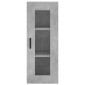 vidaXL Ντουλάπι Γκρι Σκυροδέματος 34,5x34x180 εκ. Επεξεργασμένο Ξύλο