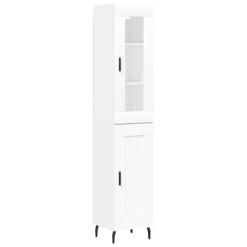 vidaXL Ντουλάπι Λευκό 34,5 x 34 x 180 εκ. από Επεξεργασμένο Ξύλο