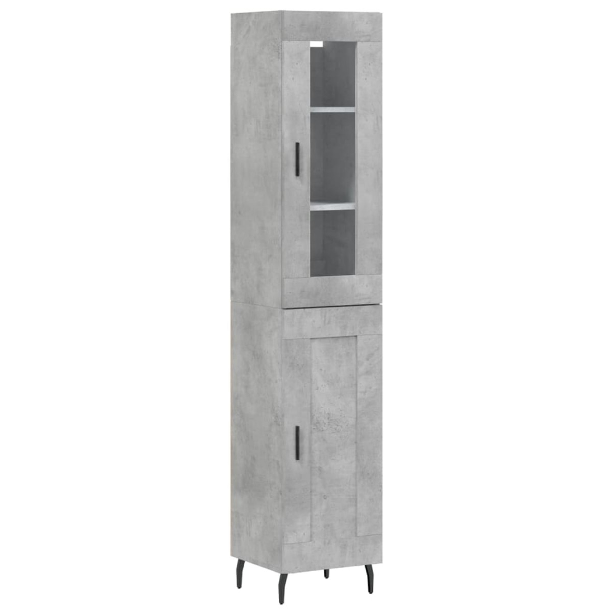 vidaXL Ντουλάπι Γκρι Σκυροδέματος 34,5x34x180 εκ. Επεξεργασμένο Ξύλο