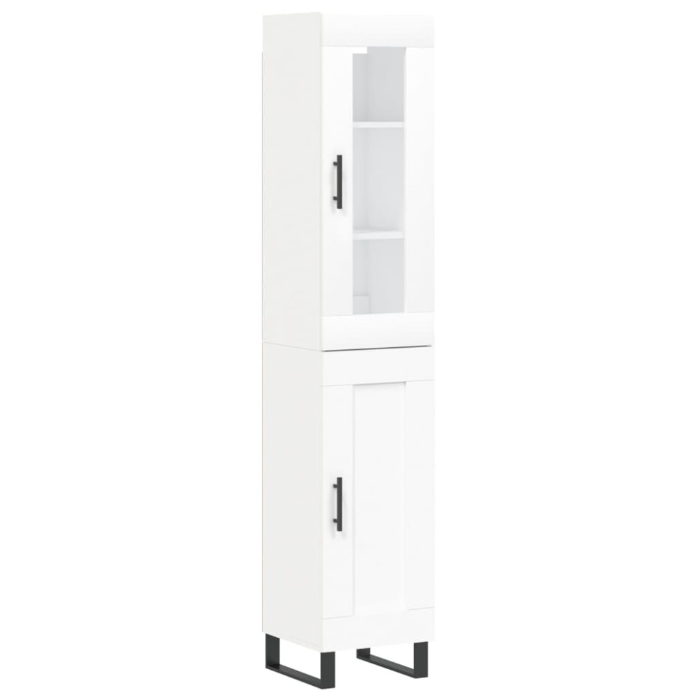 vidaXL Ντουλάπι Λευκό 34,5 x 34 x 180 εκ. από Επεξεργασμένο Ξύλο