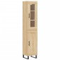 vidaXL Μπουφές Sonoma δρυς 34,5 x 34 x 180 εκ. από Επεξεργασμένο Ξύλο