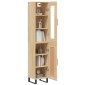 vidaXL Μπουφές Sonoma δρυς 34,5 x 34 x 180 εκ. από Επεξεργασμένο Ξύλο