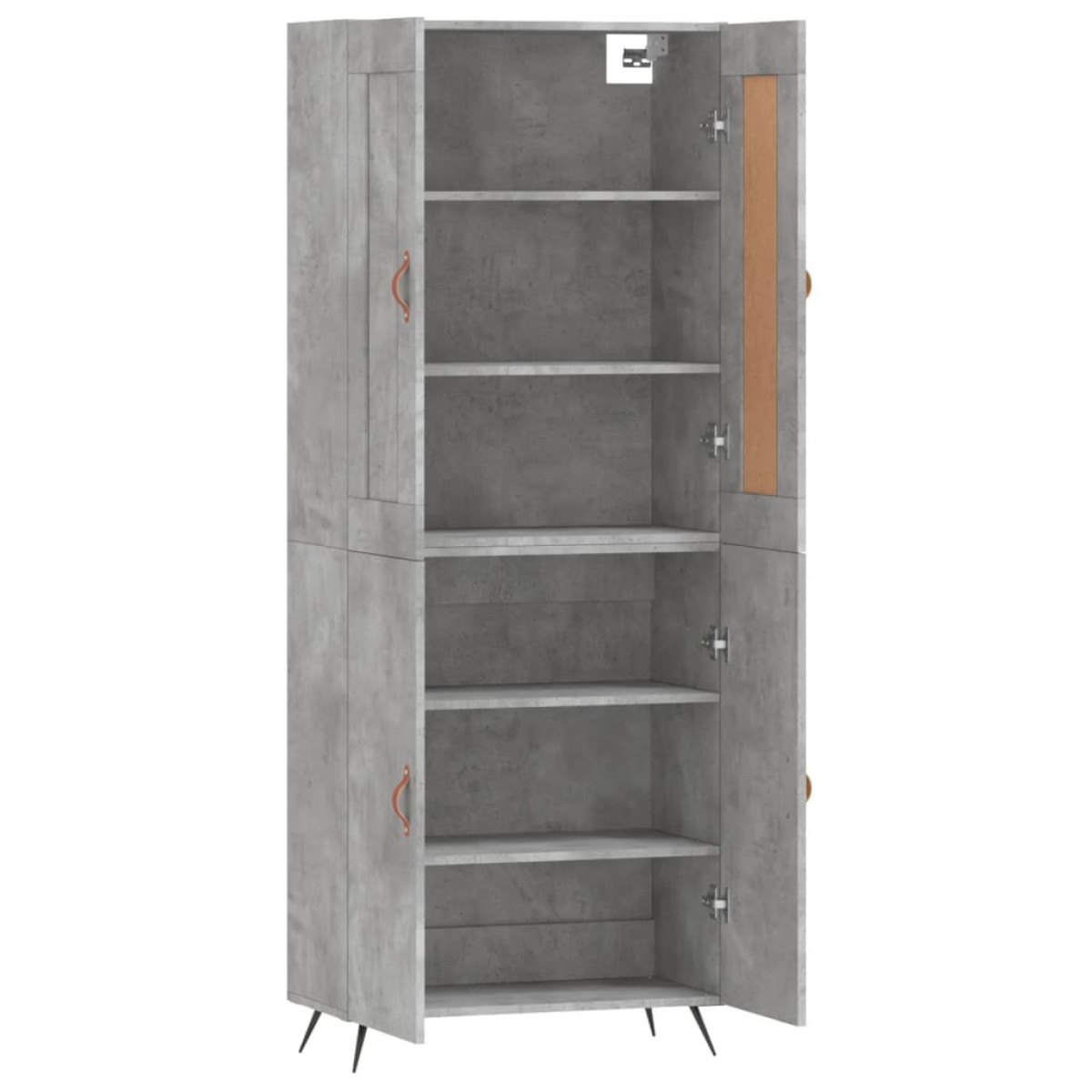 vidaXL Ντουλάπι Γκρι Σκυροδέματος 69,5x34x180 εκ. Επεξεργασμένο Ξύλο
