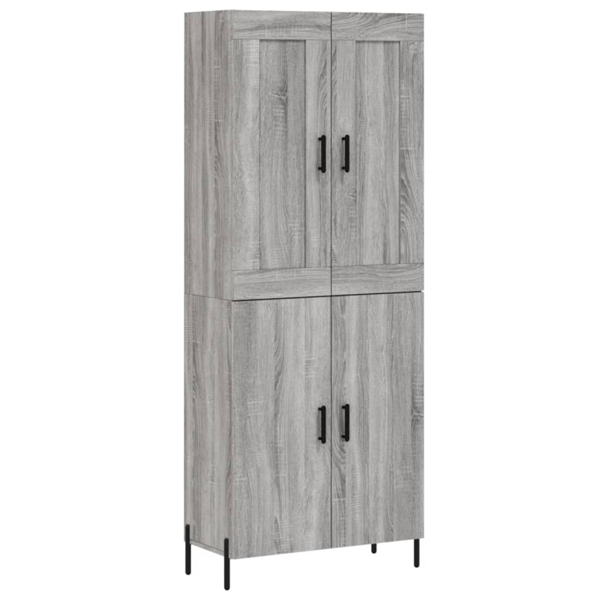 vidaXL Ντουλάπι Γκρι Sonoma 69,5 x 34 x 180 εκ. Επεξεργασμένο Ξύλο