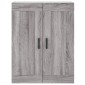 vidaXL Ντουλάπι Γκρι Sonoma 69,5 x 34 x 180 εκ. Επεξεργασμένο Ξύλο