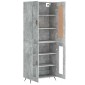 vidaXL Ντουλάπι Γκρι Σκυροδέματος 69,5x34x180 εκ. Επεξεργασμένο Ξύλο