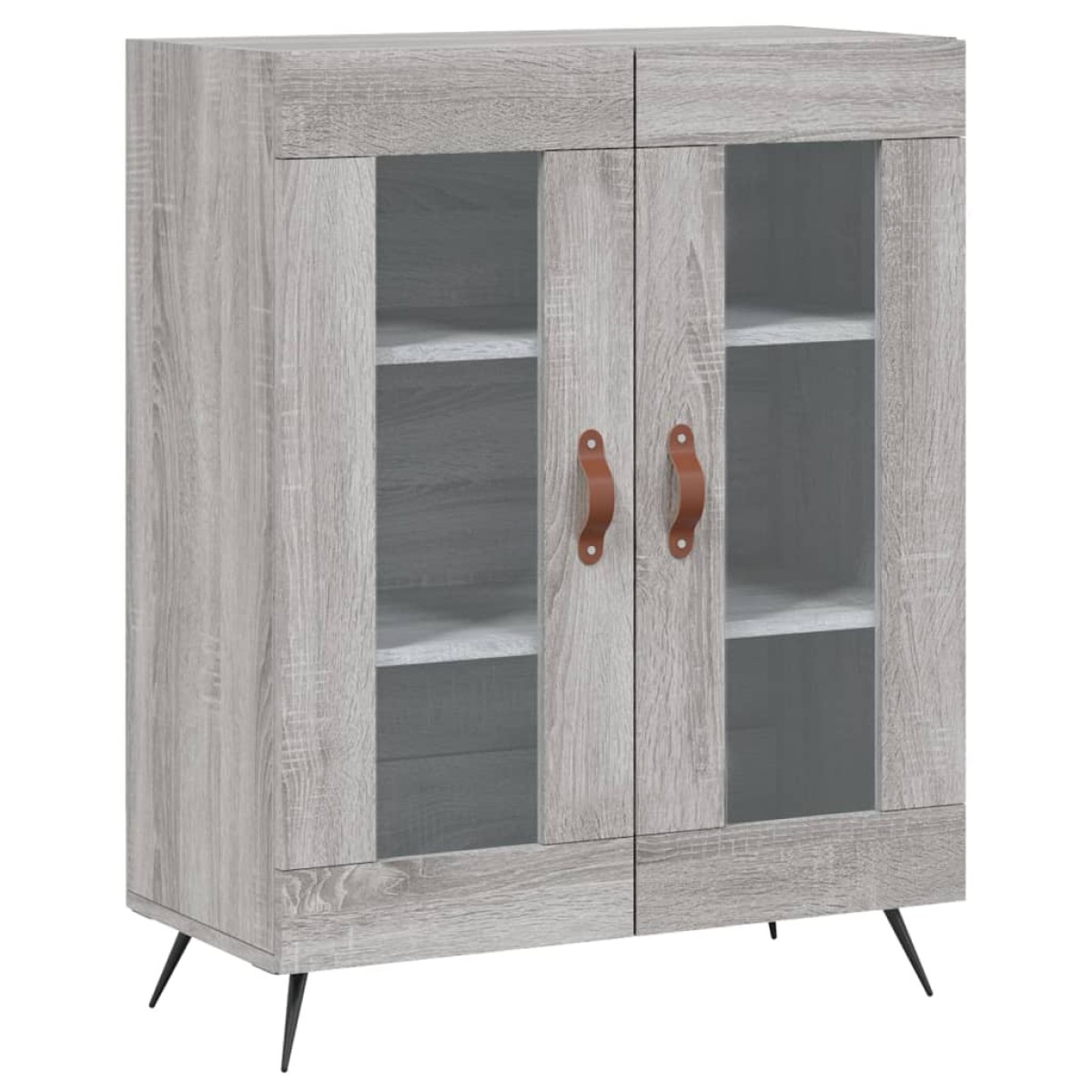 vidaXL Ντουλάπι Γκρι Sonoma 69,5 x 34 x 180 εκ. Επεξεργασμένο Ξύλο