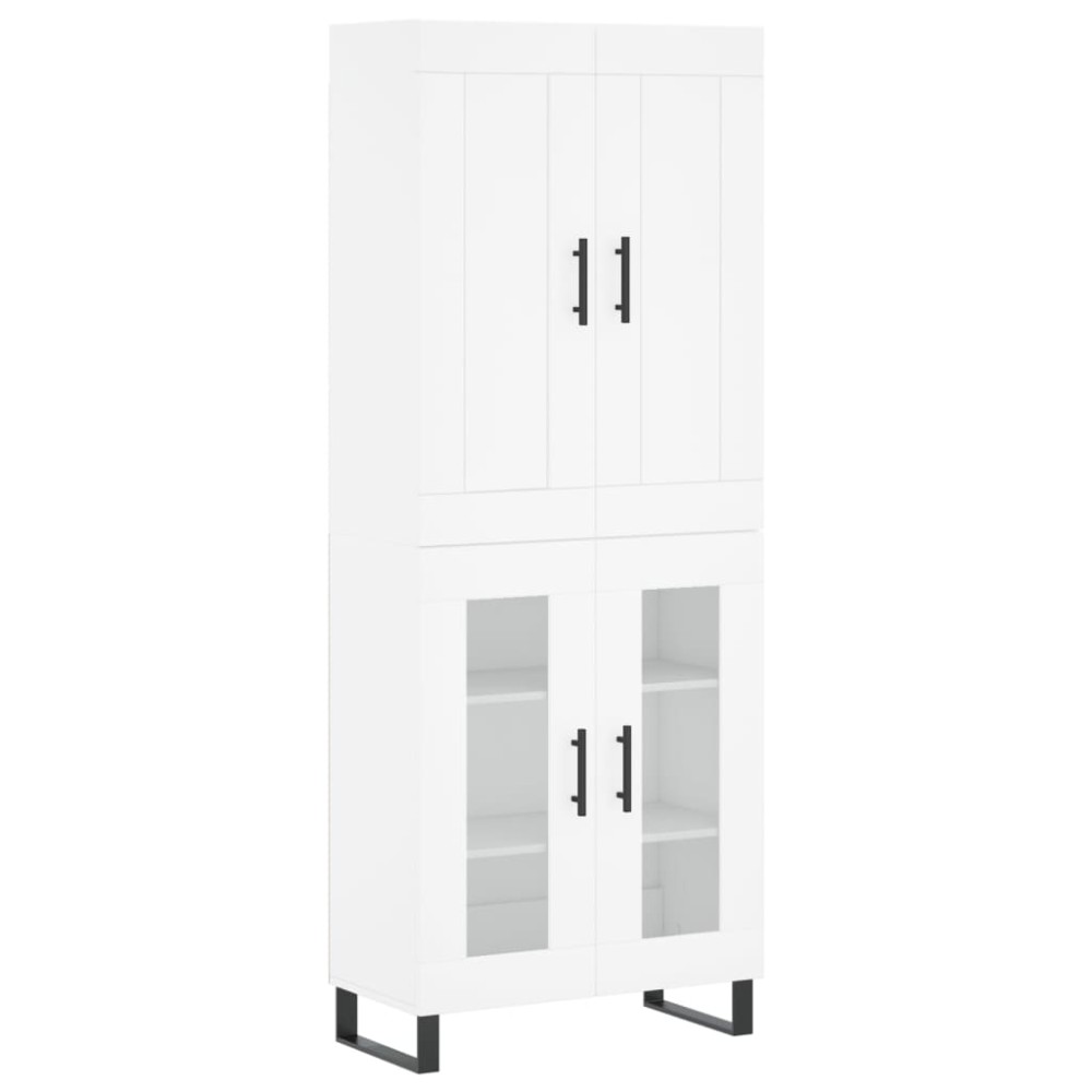 vidaXL Ντουλάπι Λευκό 69,5x34x180 εκ. από Επεξεργασμένο Ξύλο