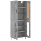vidaXL Ντουλάπι Γκρι Σκυροδέματος 69,5x34x180 εκ. Επεξεργασμένο Ξύλο