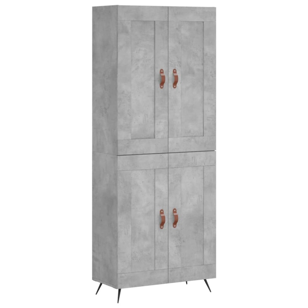 vidaXL Ντουλάπι Γκρι Σκυροδέματος 69,5x34x180 εκ. Επεξεργασμένο Ξύλο