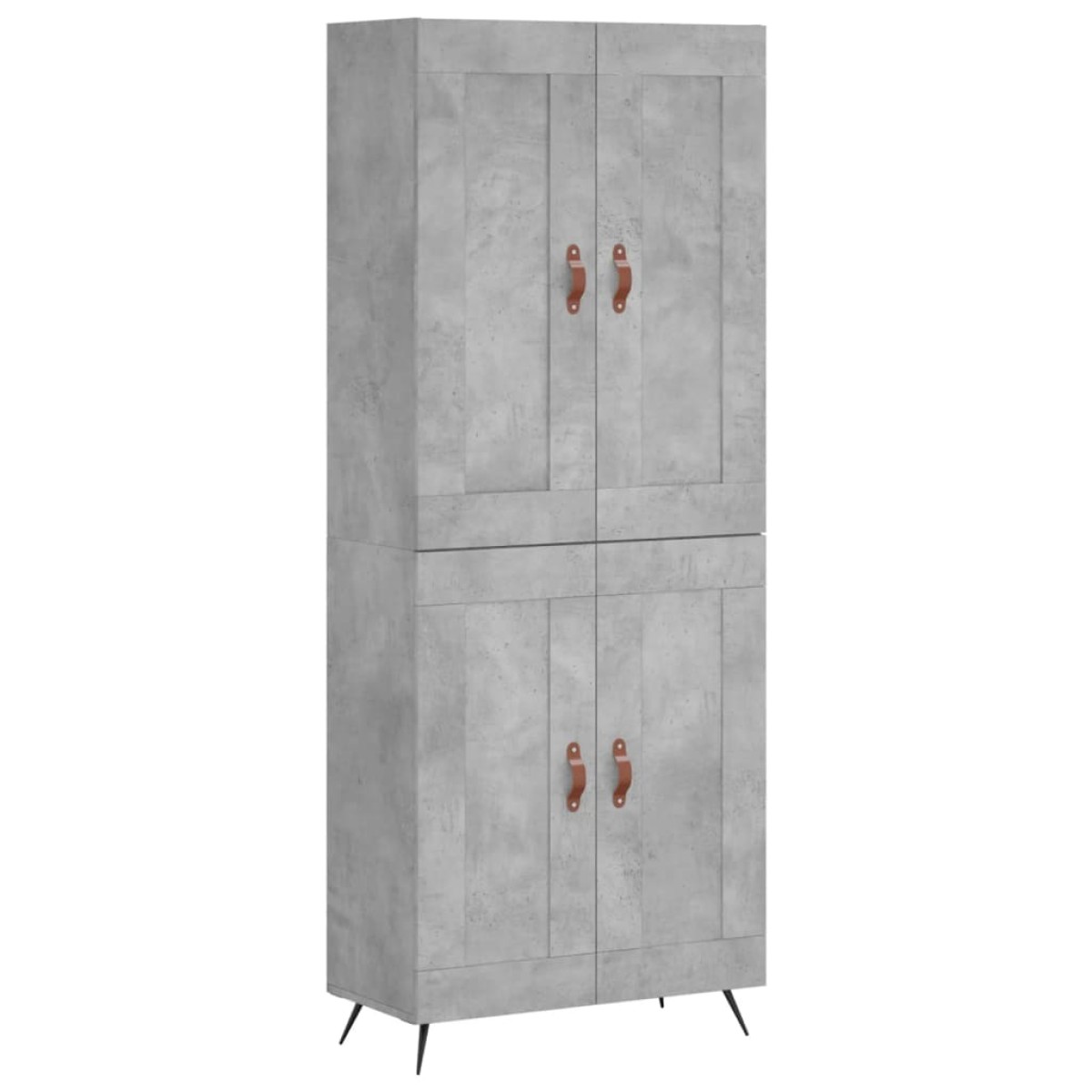vidaXL Ντουλάπι Γκρι Σκυροδέματος 69,5x34x180 εκ. Επεξεργασμένο Ξύλο
