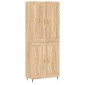 vidaXL Ντουλάπι Sonoma δρυς 69,5 x 34 x 180 εκ. από Επεξεργασμένο Ξύλο