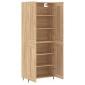 vidaXL Ντουλάπι Sonoma δρυς 69,5 x 34 x 180 εκ. από Επεξεργασμένο Ξύλο