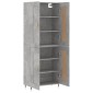 vidaXL Ντουλάπι Γκρι Σκυροδέματος 69,5x34x180 εκ. Επεξεργασμένο Ξύλο