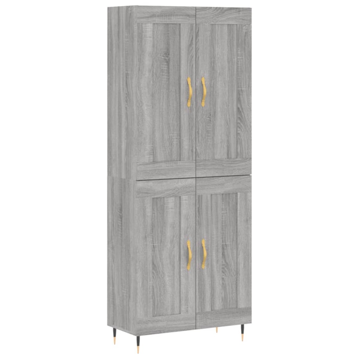 vidaXL Ντουλάπι Γκρι Sonoma 69,5 x 34 x 180 εκ. Επεξεργασμένο Ξύλο