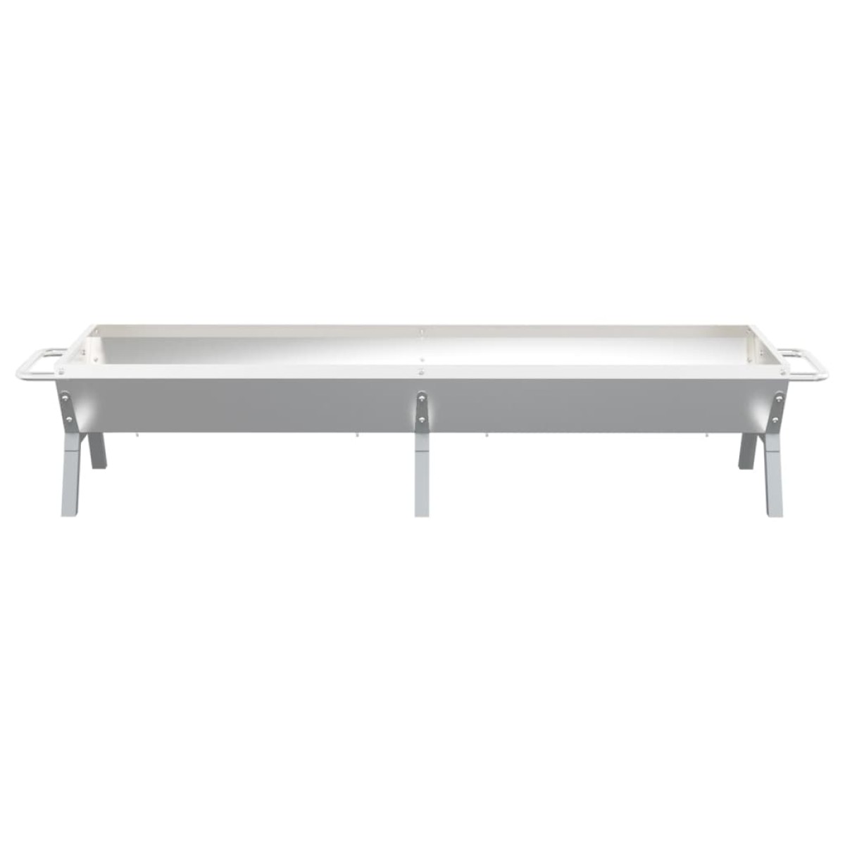 vidaXL Δίσκος Μπάρμπεκιου Ασημί 158x42x31 εκ. από Ανοξείδωτο Ατσάλι