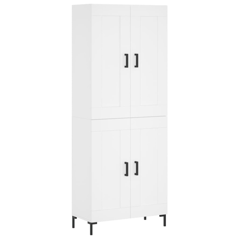 vidaXL Ντουλάπι Λευκό 69,5x34x180 εκ. από Επεξεργασμένο Ξύλο