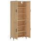 vidaXL Ντουλάπι Sonoma δρυς 69,5 x 34 x 180 εκ. από Επεξεργασμένο Ξύλο