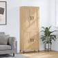 vidaXL Ντουλάπι Sonoma δρυς 69,5 x 34 x 180 εκ. από Επεξεργασμένο Ξύλο