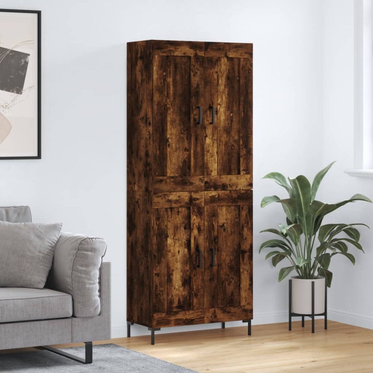 vidaXL Ντουλάπι Καπνιστή Δρυς 69,5x34x180 εκ. από Επεξεργασμένο Ξύλο