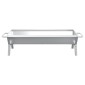 vidaXL Δίσκος Μπάρμπεκιου Ασημί 118x42x30,5 εκ. από Ανοξείδωτο Ατσάλι