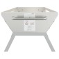 vidaXL Δίσκος Μπάρμπεκιου Ασημί 118x42x30,5 εκ. από Ανοξείδωτο Ατσάλι