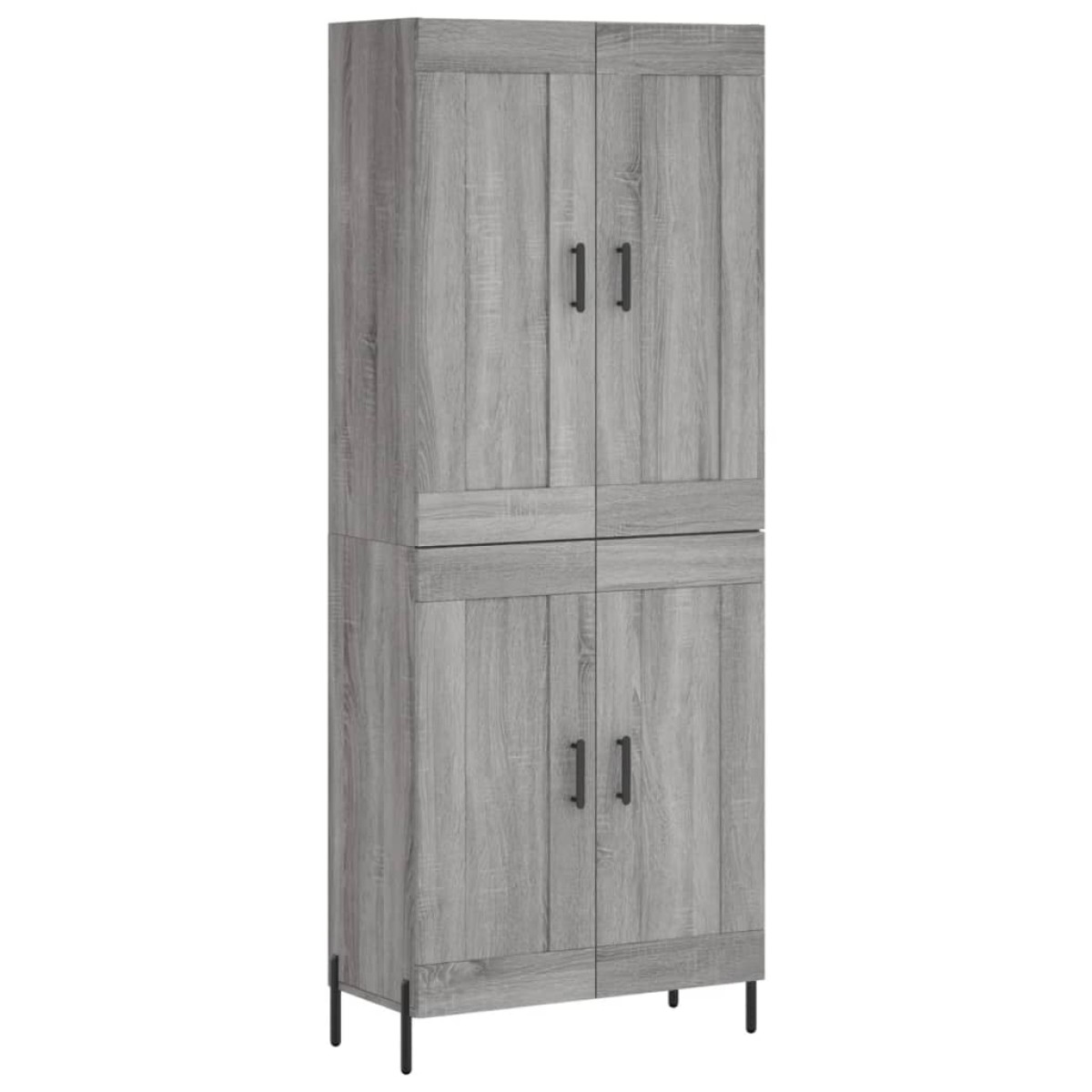 vidaXL Ντουλάπι Γκρι Sonoma 69,5 x 34 x 180 εκ. Επεξεργασμένο Ξύλο