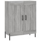 vidaXL Ντουλάπι Γκρι Sonoma 69,5 x 34 x 180 εκ. Επεξεργασμένο Ξύλο