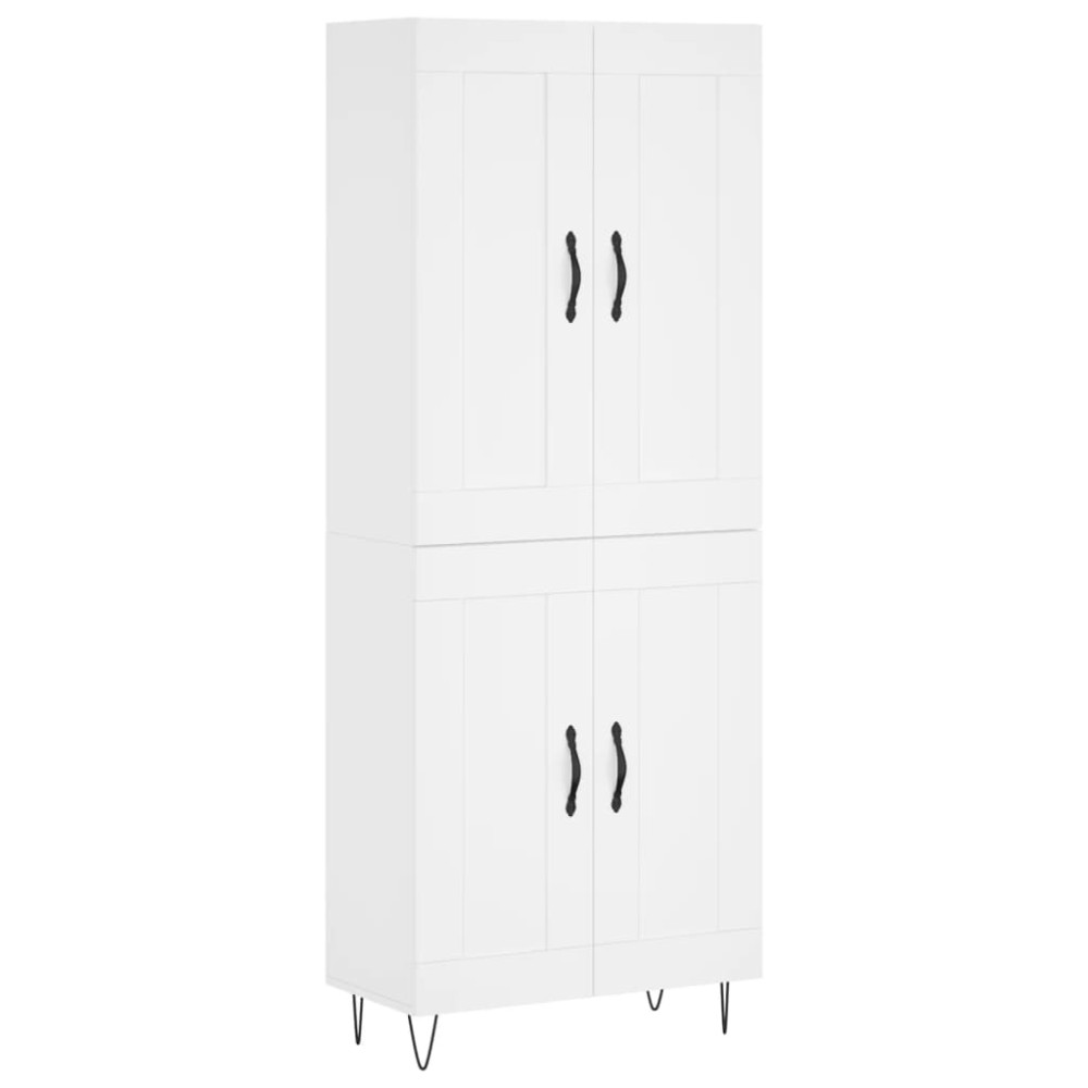 vidaXL Ντουλάπι Λευκό 69,5x34x180 εκ. από Επεξεργασμένο Ξύλο