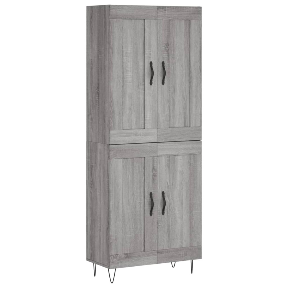 vidaXL Ντουλάπι Γκρι Sonoma 69,5 x 34 x 180 εκ. Επεξεργασμένο Ξύλο