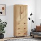 vidaXL Ντουλάπι Sonoma δρυς 69,5 x 34 x 180 εκ. από Επεξεργασμένο Ξύλο