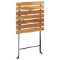 vidaXL Τραπέζι Bistro Πτυσσόμ. 55x54x71 εκ. Μασίφ Ξύλο Teak & Ατσάλι