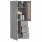 vidaXL Ντουλάπι Γκρι Sonoma 69,5 x 34 x 180 εκ. Επεξεργασμένο Ξύλο