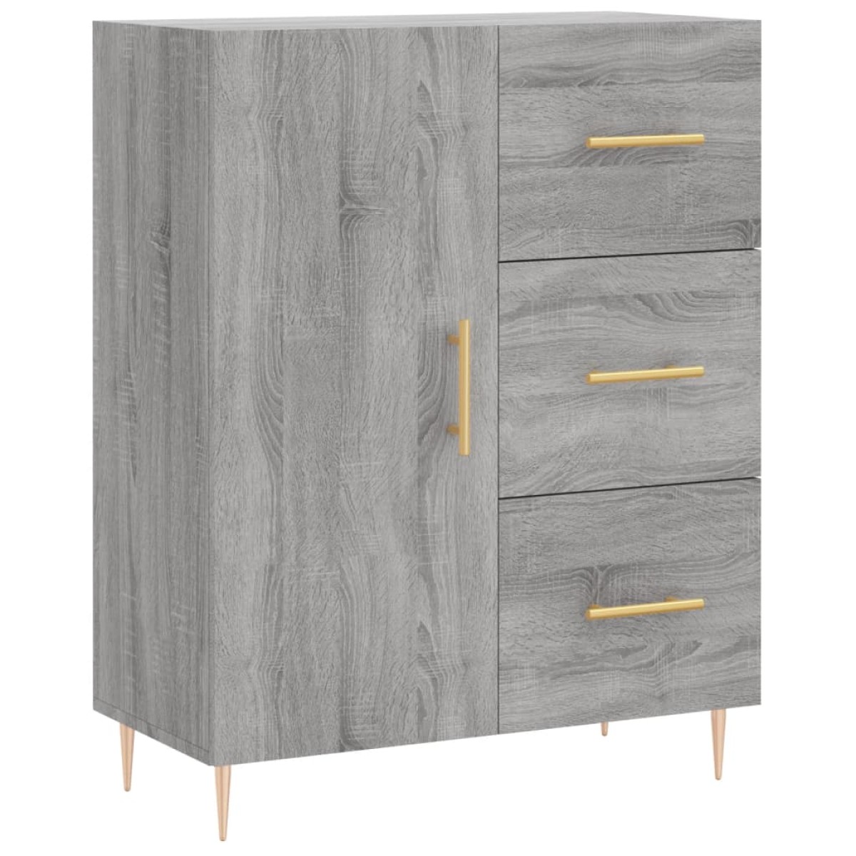 vidaXL Ντουλάπι Γκρι Sonoma 69,5 x 34 x 180 εκ. Επεξεργασμένο Ξύλο