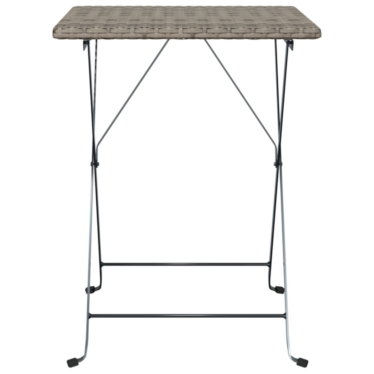 vidaXL Τραπέζι Bistro Πτυσσόμενο Γκρι 55x54x71 εκ. από Συνθετικό Ρατάν