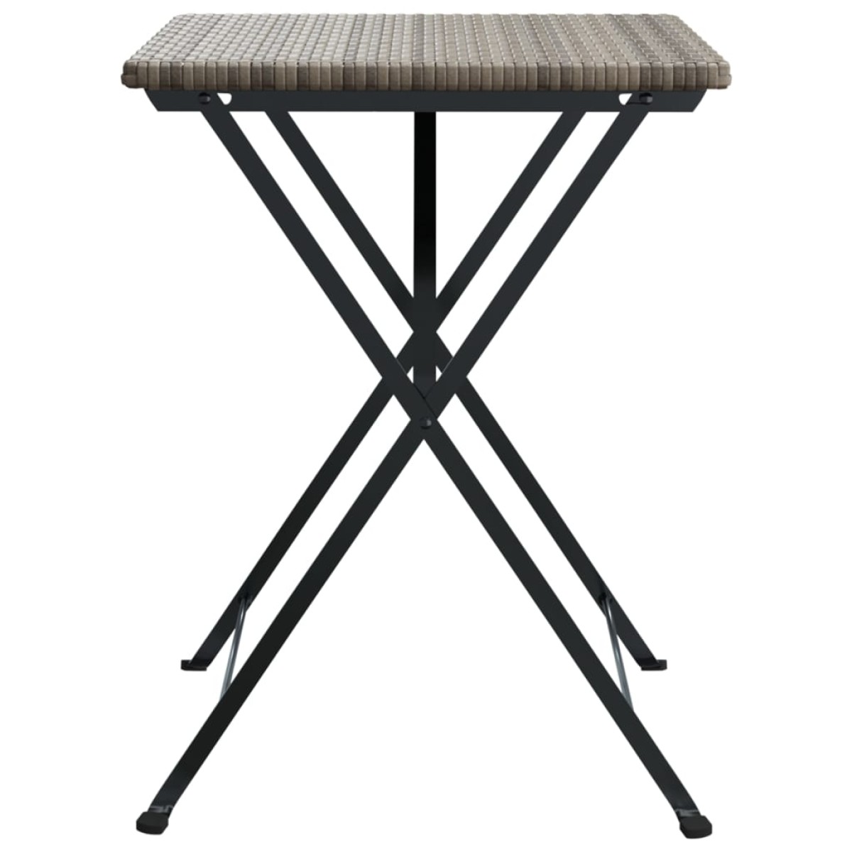vidaXL Τραπέζι Bistro Πτυσσόμενο Γκρι 55x54x71 εκ. από Συνθετικό Ρατάν
