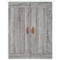 vidaXL Ντουλάπι Γκρι Sonoma 69,5 x 34 x 180 εκ. Επεξεργασμένο Ξύλο