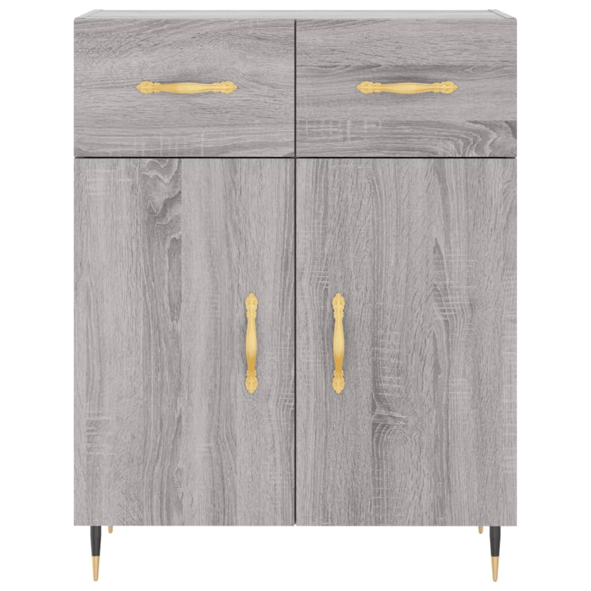 vidaXL Ντουλάπι Γκρι Sonoma 69,5 x 34 x 180 εκ. Επεξεργασμένο Ξύλο